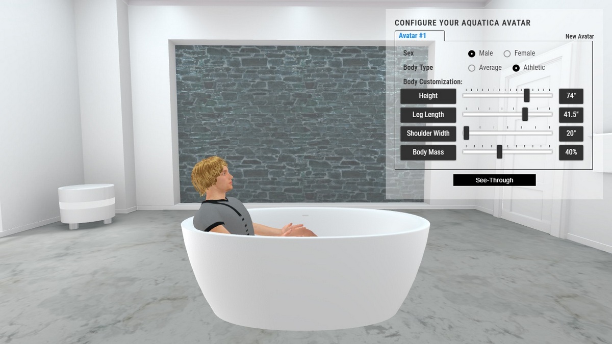 Sensuality Bathtub 3D Body Position